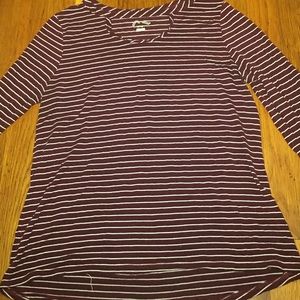 Cute maroon semi cut shirt😍